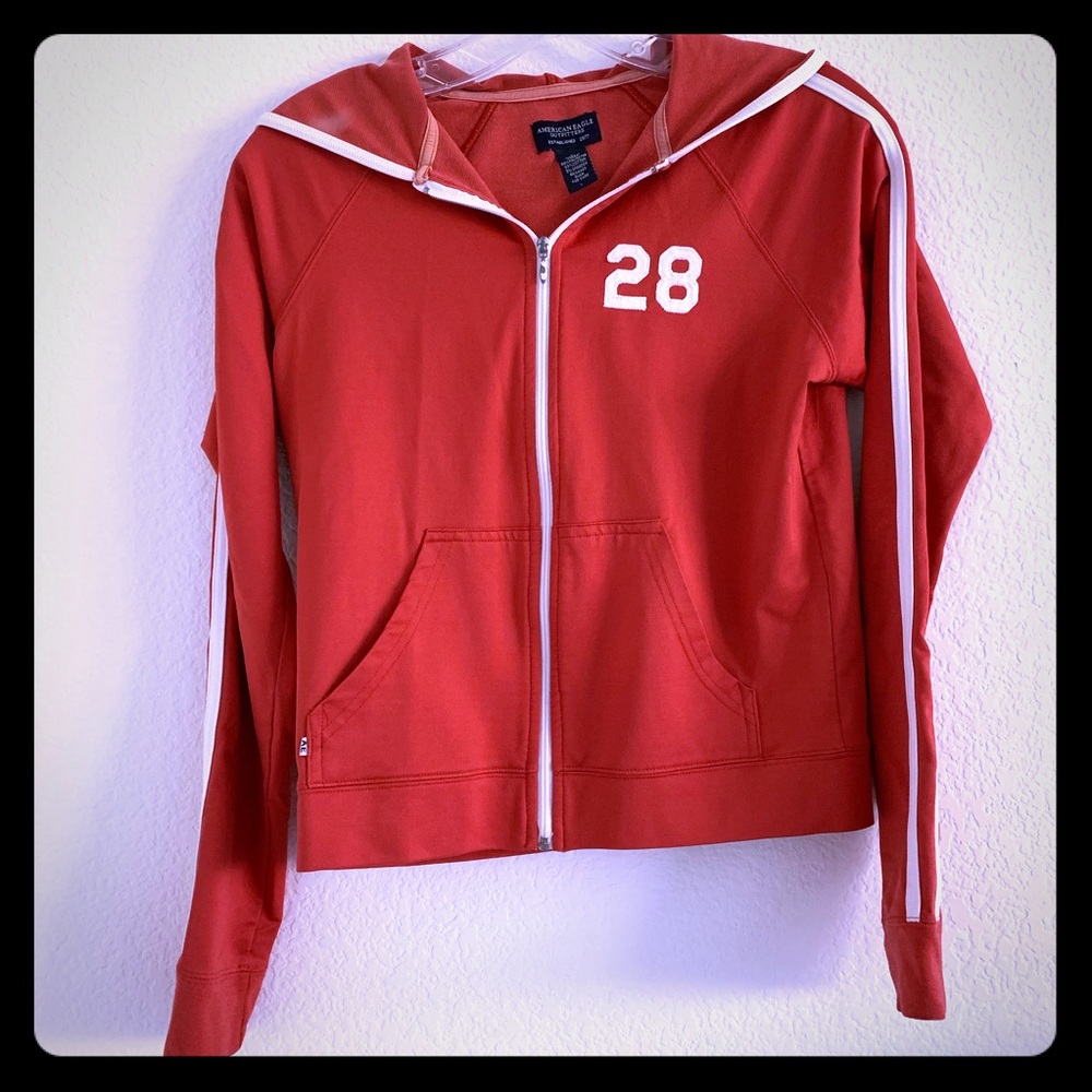 American Eagle Outfitters Hoodie Orange Long Sleev